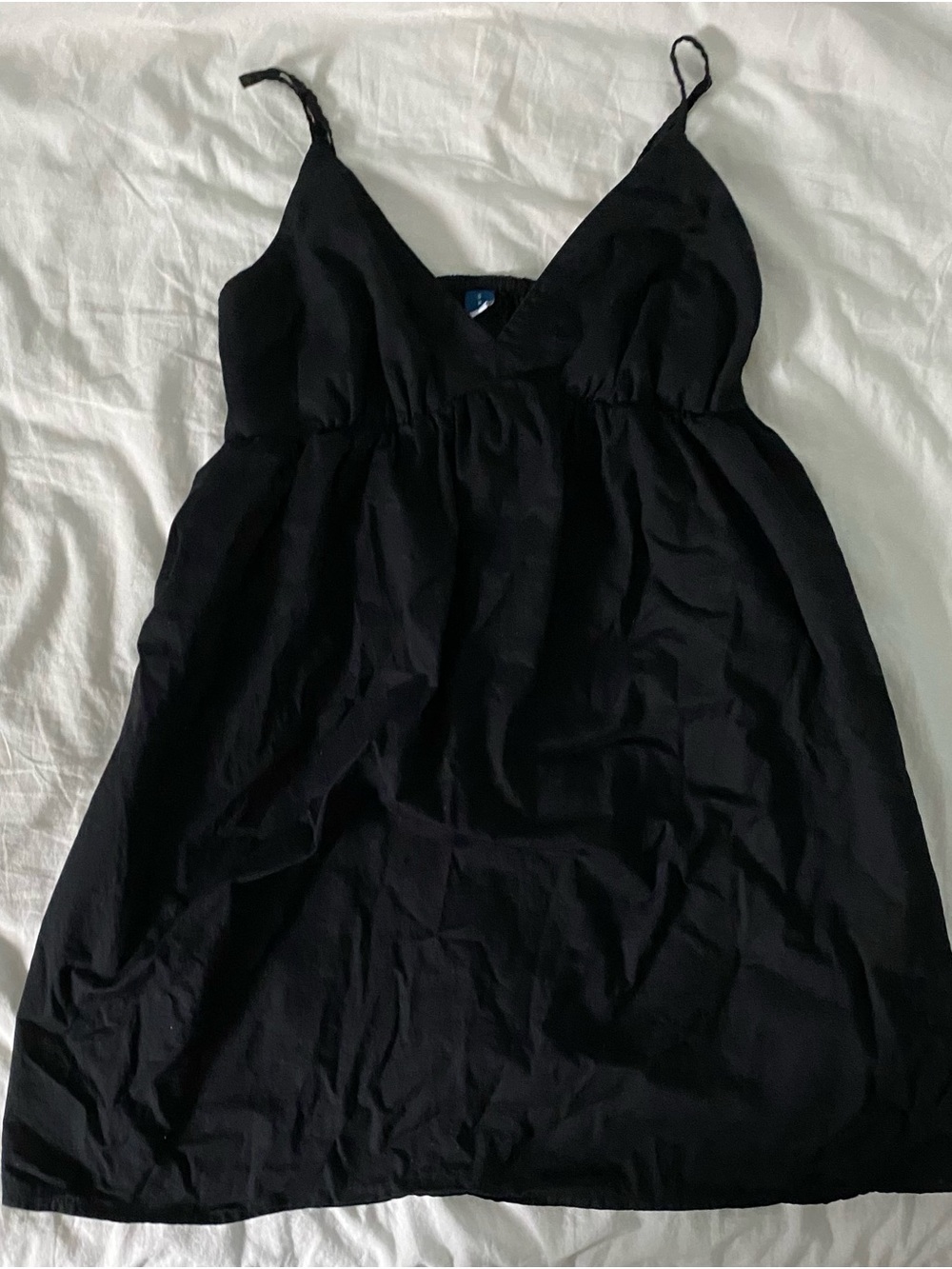 Black cotton flows dress with Adjustable Straps